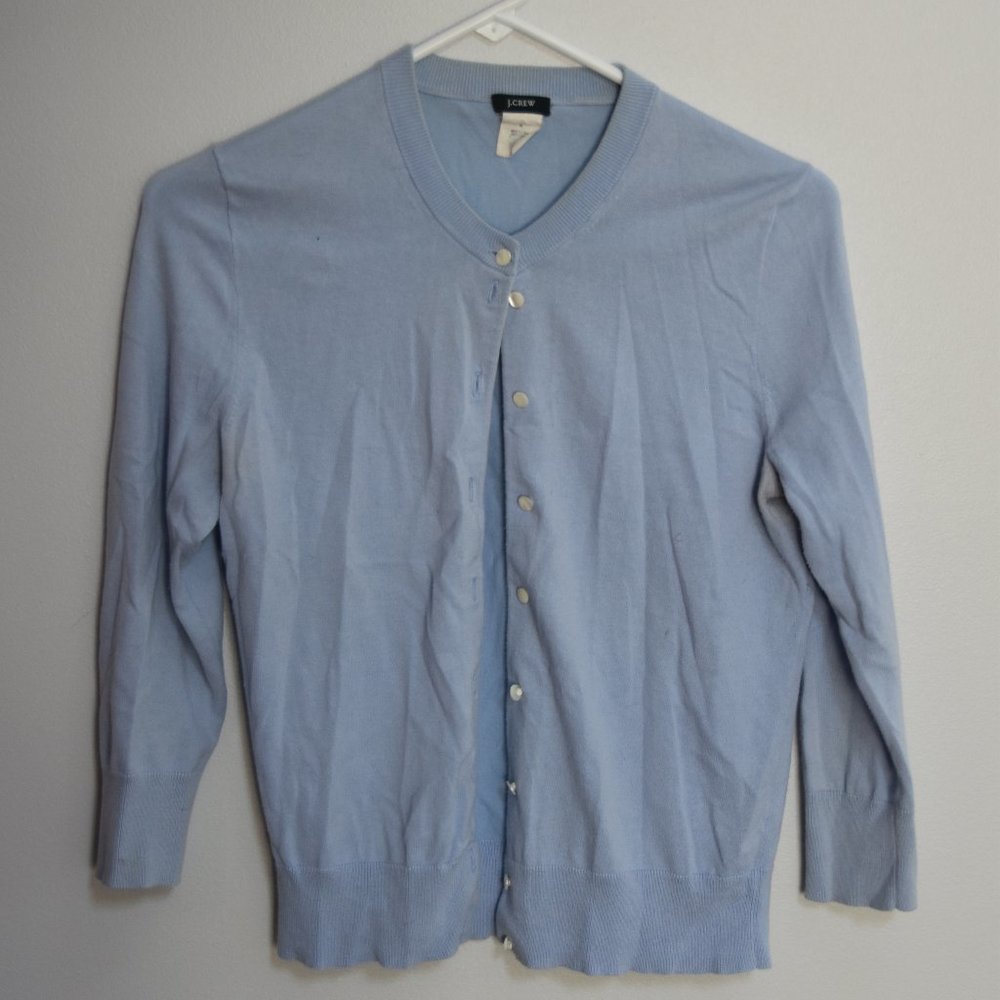 J Crew Light Blue Cardigan Size Small